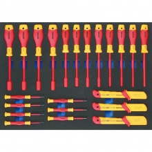CARL卡尔工具 22件套VDE绝缘维修工具托