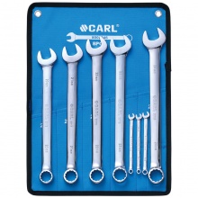 CARL卡尔工具 8件航空级全抛光两用扳手组套