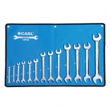 CARL卡尔工具 13件航空级全抛光双开口扳手组套