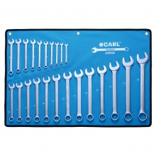 CARL卡尔工具 23件专业级雾面两用扳手组套