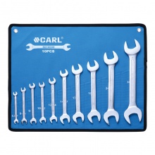 CARL卡尔工具 10件专业级雾面双开口扳手组套