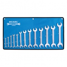 CARL卡尔工具 13件专业级雾面双开口扳手组套