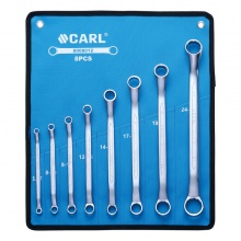 CARL卡尔工具 8件专业级雾面双梅花扳手组套