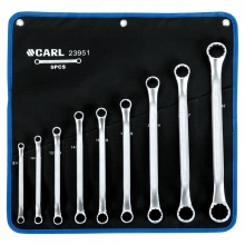 CARL卡尔工具 9件专业级雾面双梅花扳手组套