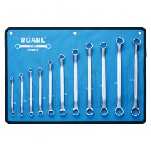 CARL卡尔工具 11件专业级雾面双梅花扳手组套
